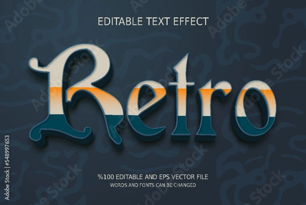 Obraz Editable Retro Text Effect