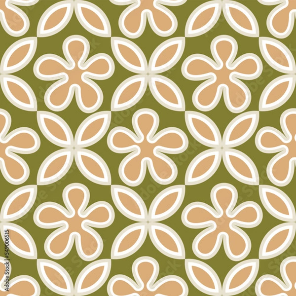 Obraz Ethnic Retro Geometric Florals Tile Style Punchy Vector Background Seamless Pattern Cute Trendy Fashion Colors Perfect for Allover Fabric Print and Wrapping Paper