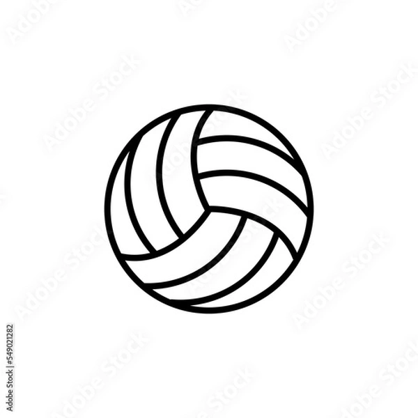 Fototapeta Volley ball icon vector logo design template