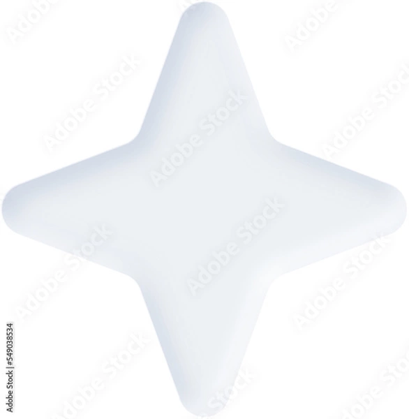 Obraz White Blank Shape Shadow Neumorphism Style