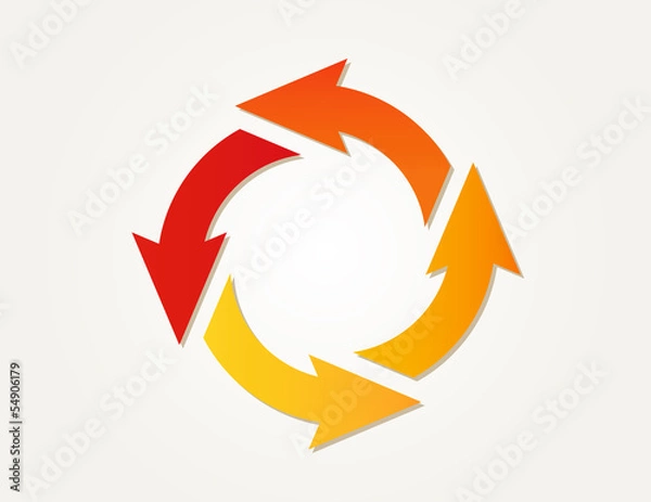 Fototapeta gradient circle arrows