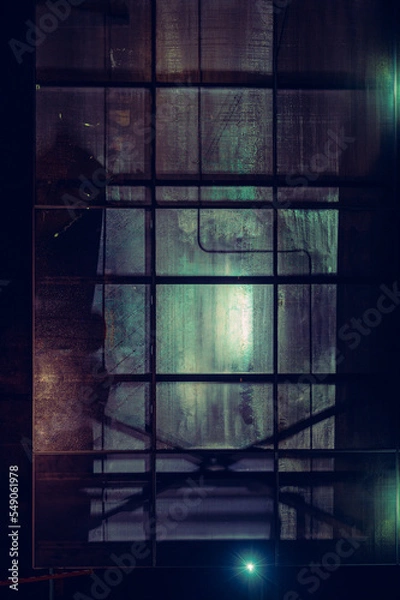 Obraz old window with light