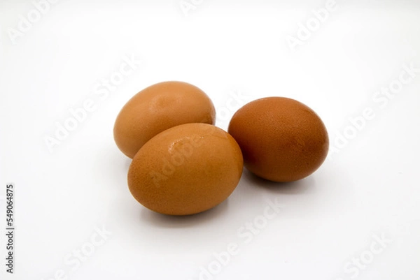 Obraz Raw egg on a white background