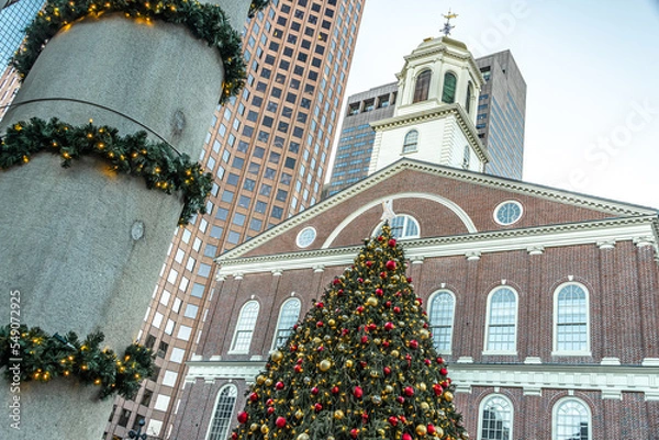 Obraz Christmas decorations in Boston