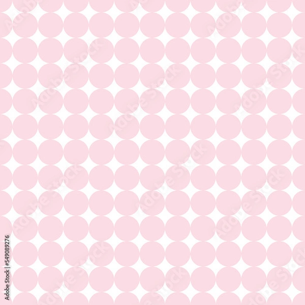 Fototapeta Cute seamless hand-drawn patterns. Stylish modern vector patterns with pink circles and dots. Funny Children's Repeating Pink Print