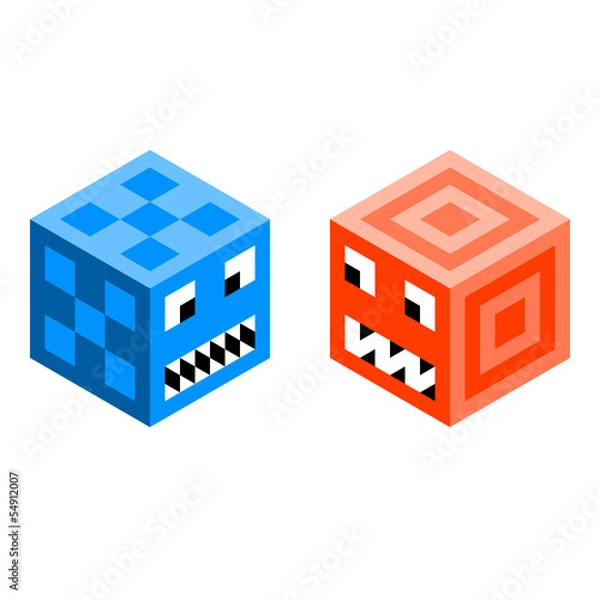 Fototapeta Cube Monsters / Robots