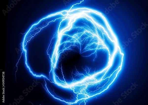 Obraz blue lightning bolt