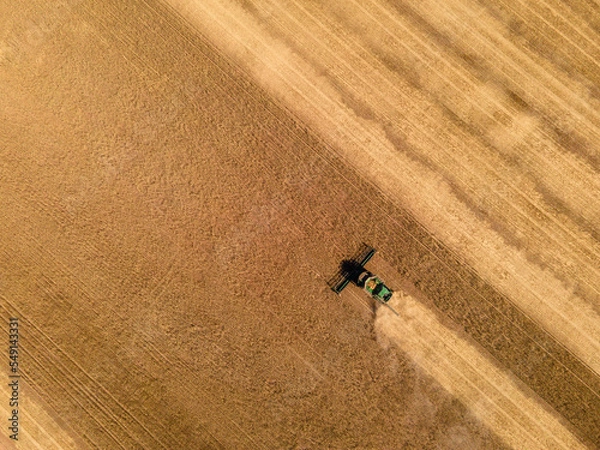 Obraz Harvester Clearing after harvest  