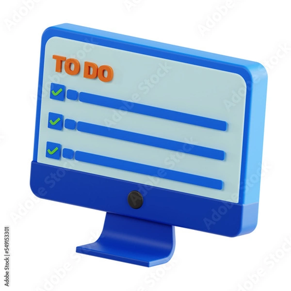 Fototapeta Computer electronic device 3d illustration