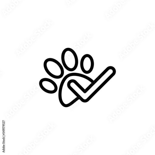 Obraz Pet friendly a graphic icon isolated on white background