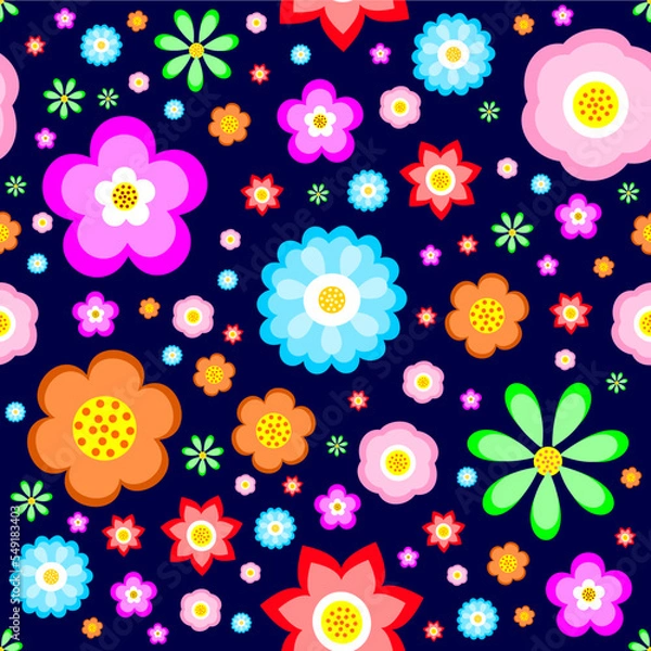 Obraz Collage contemporary floral seamless pattern