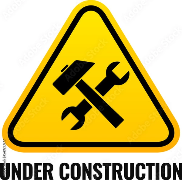 Obraz Under construction vector sign