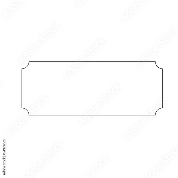 Fototapeta outline ticket price inverted rectangle shape