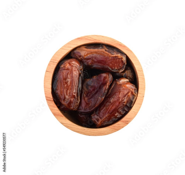 Obraz Fresh dates over white background