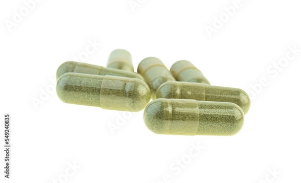 Obraz Andrographis paniculata nees capsules on white background.