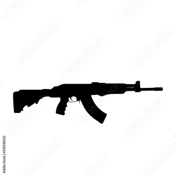 Fototapeta AK47 Silhouette vector 