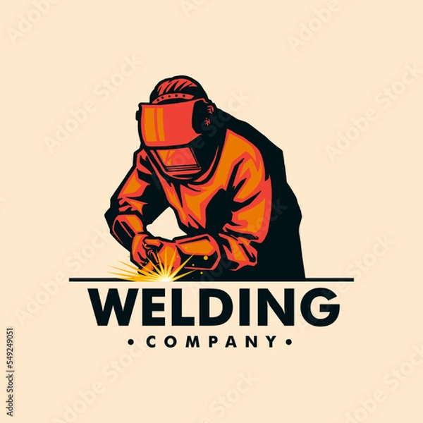 Fototapeta welder artwork for design resource 