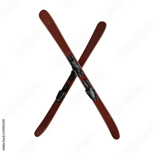 Obraz Skis illustration 3D