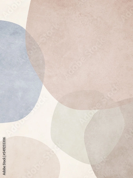 Fototapeta Contemporary flat modern illustration with geometric abstraction. Useful for poster, textile print, background, wallpaper, wall art, murals, etc.
