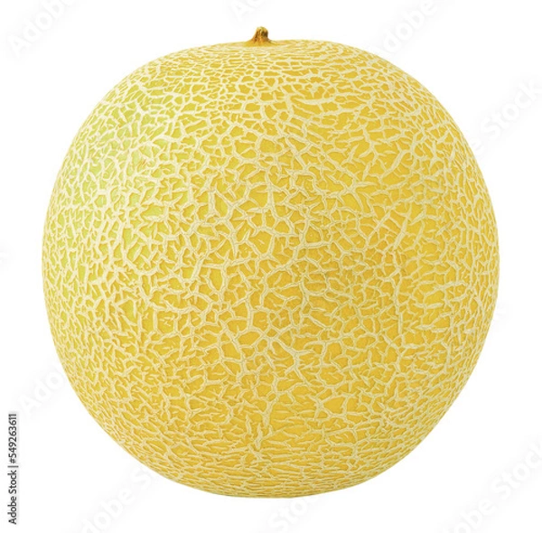 Fototapeta Whole Japanese melons ,cantaloupe melon isolated on transparent background with PNG.