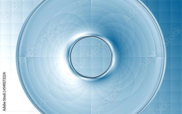 Fototapeta Illustration of a simple blue and white template with shapes and effects