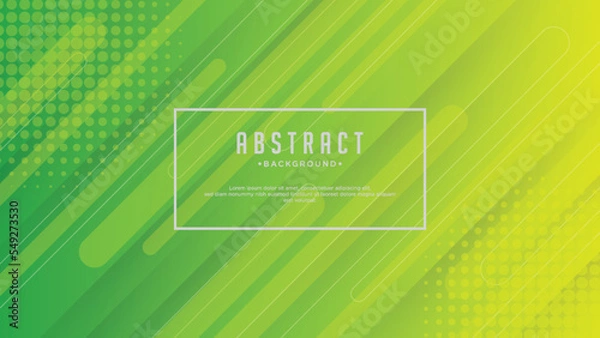 Obraz Green gradient geometric shapes background. abstract geometric shapes composition background.