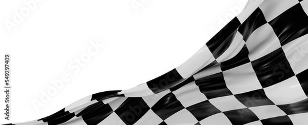 Fototapeta finish flag -zielfahne 3d