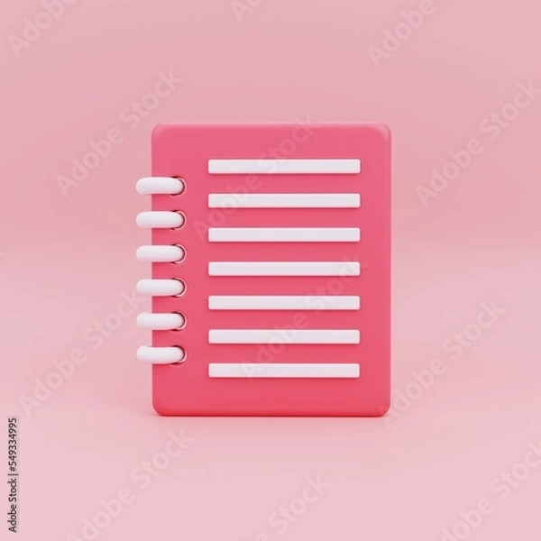 Obraz 3D rendering of document illustration