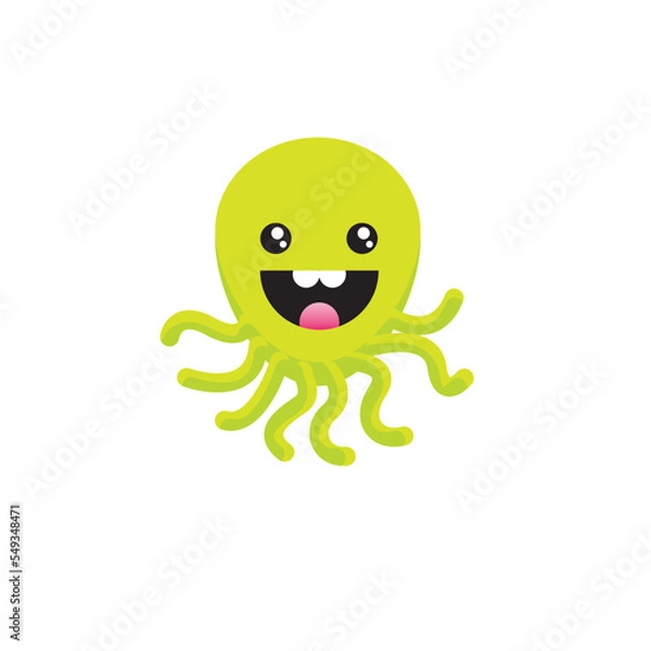 Obraz octopus logo, octopus icon vector, octopus character design