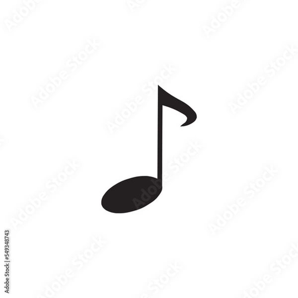 Obraz musical note, musical note logo design