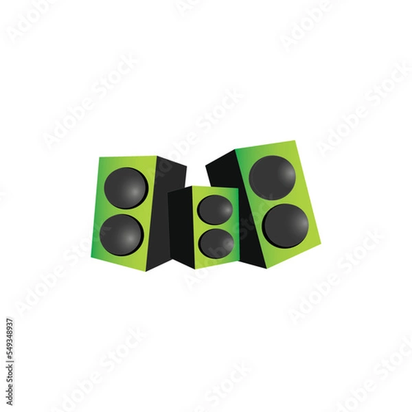 Obraz subwoofer icon, subwoofer logo, subwoofer vector design 