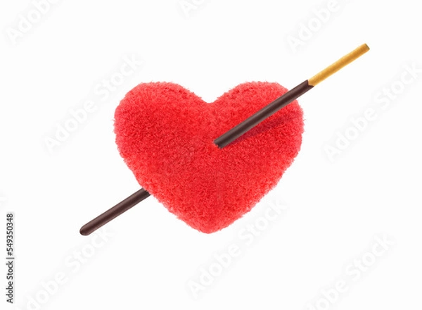 Fototapeta 빼빼로(pepero)와 하트