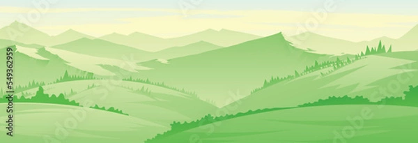 Fototapeta 
landscape with mountains and trees, forest and surroundings.
