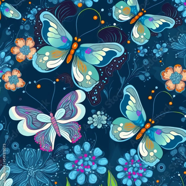 Fototapeta Schmetterling, made by AI, künstliche Intelligenz