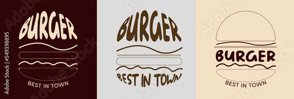 Fototapeta Burger logo/ icon