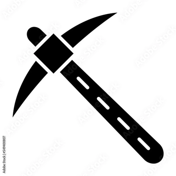 Fototapeta Pickaxe Icon Style