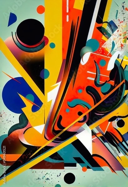 Fototapeta an abstract painting in a, background pattern, illustration with font art