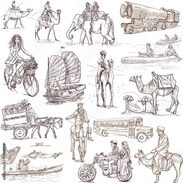 Fototapeta By the road, by the water around the world