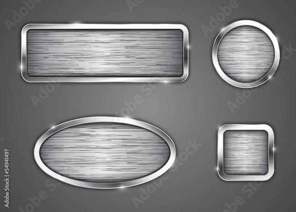 Obraz Brushed metallic buttons
