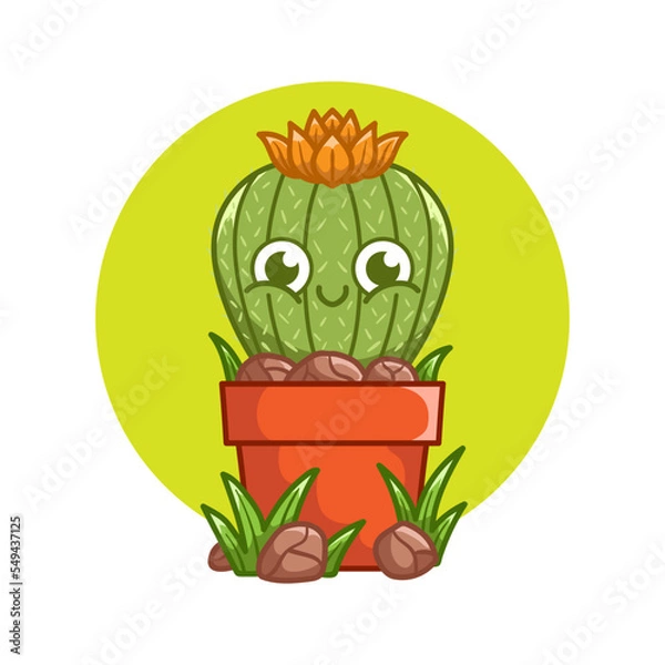 Obraz Happy cute Cactus on pot