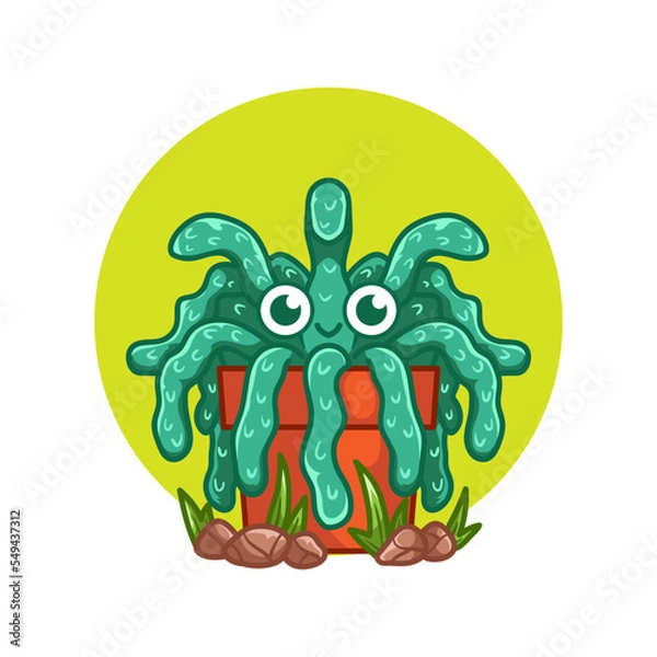 Obraz Happy cute Cactus on pot