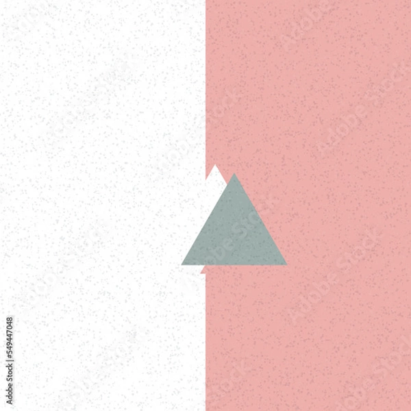 Fototapeta Decorative abstract colorful geometric figures slice shadow background illustration