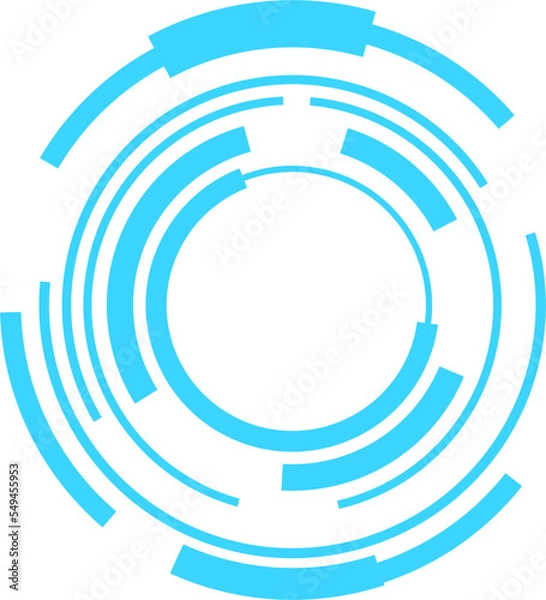 Obraz Sci-fi futuristic circle ornament illustration