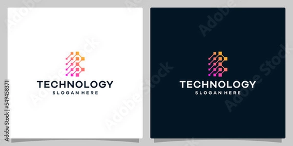 Fototapeta Initial letter B logo design template with tech style digital pixel graphic design vector illustration. Symbol, icon, creative.