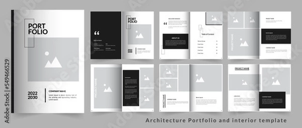 Obraz Portfolio template design or architecture portfolio template