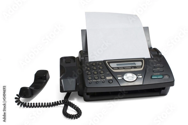 Fototapeta Faks na białym tle