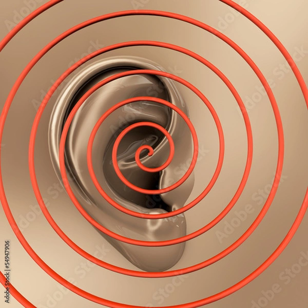 Obraz Ohr -  schall - 3D Render