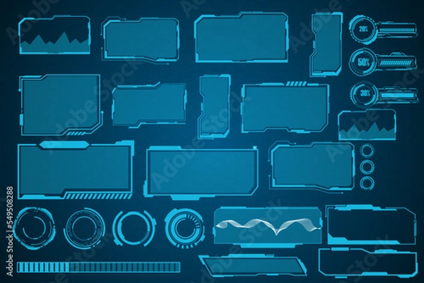 Obraz futuristic user interface elements frame holographic elements of the hud user