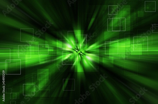Fototapeta abstract green tech background