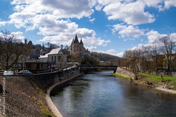 Obraz Durbuy Castle riverside view